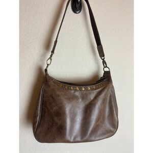 Gun Tote'n Mamas Womens Brown Distressed Leather RFID Hobo Conceal Carry Purse